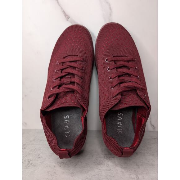 SUAVS The Zilker Lace-Up Sneaker Vino Maroon Unisex M10/W12 - Picture 5 of 11